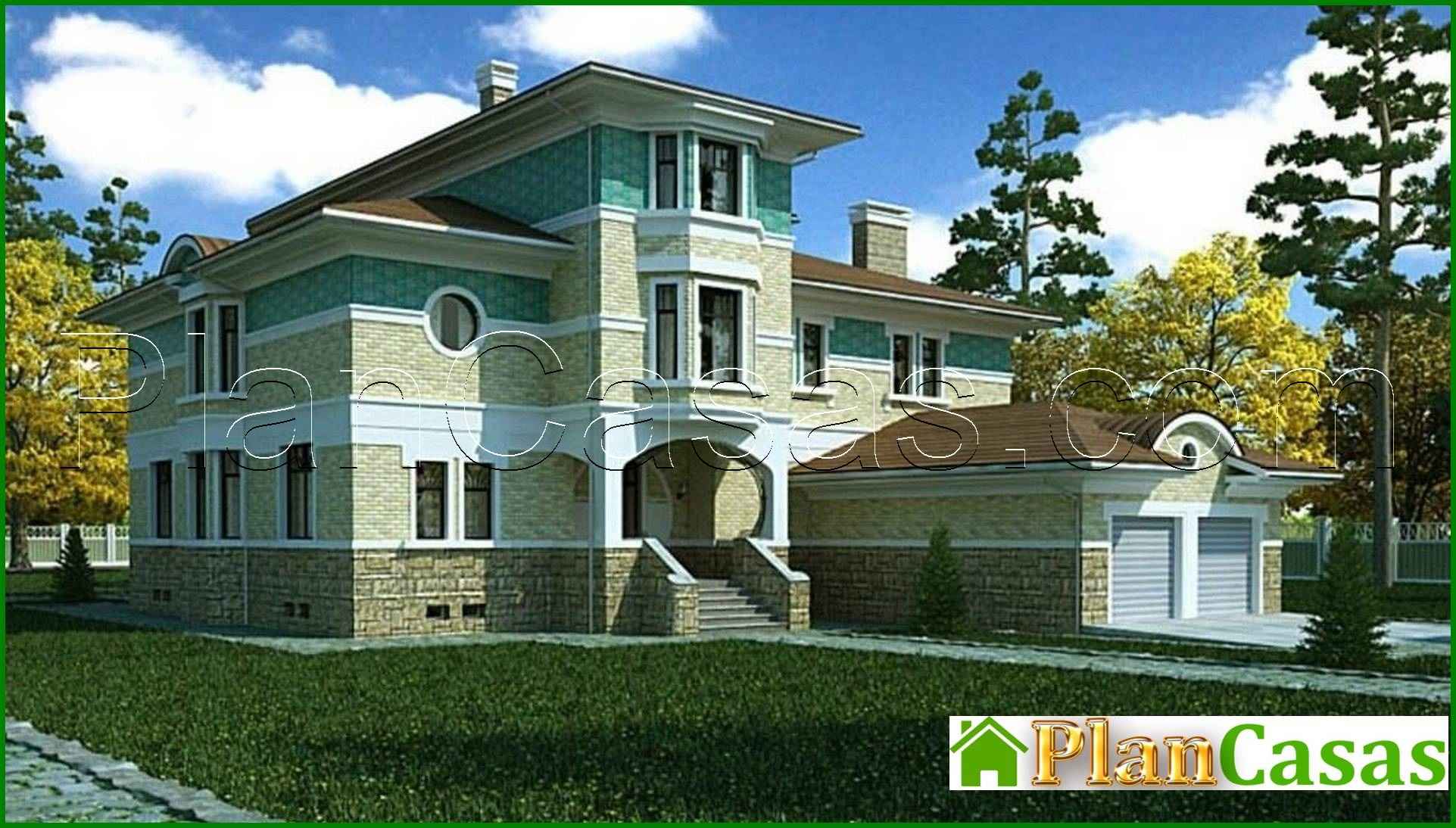 220. The project of a large two-story house with a pool and a garage for 2 cars - Image 11