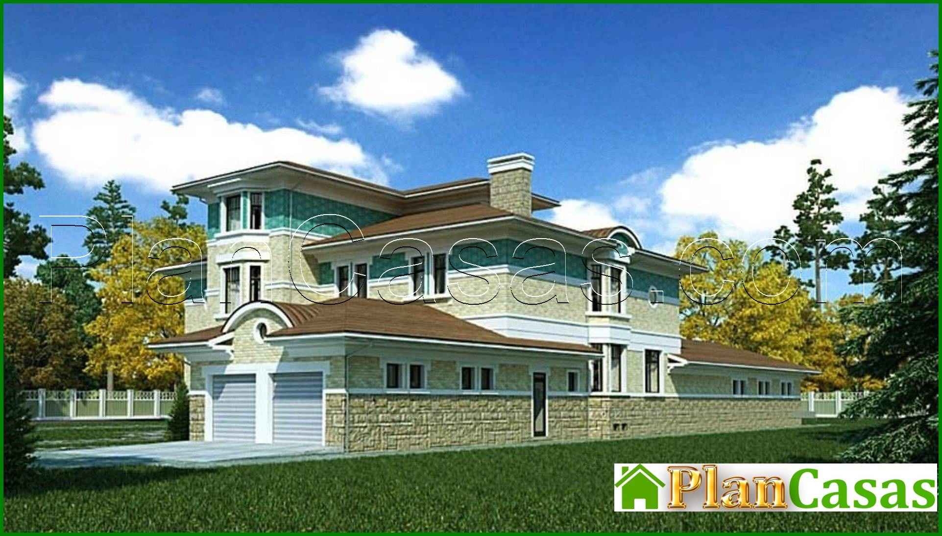 220. The project of a large two-story house with a pool and a garage for 2 cars - Image 3