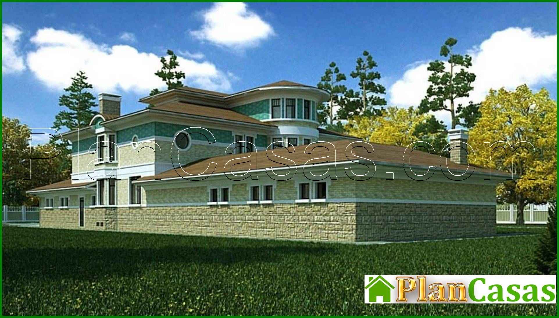 220. The project of a large two-story house with a pool and a garage for 2 cars - Image 4