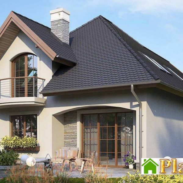 239. Beautiful two-story house with semicircular verandas and balconies