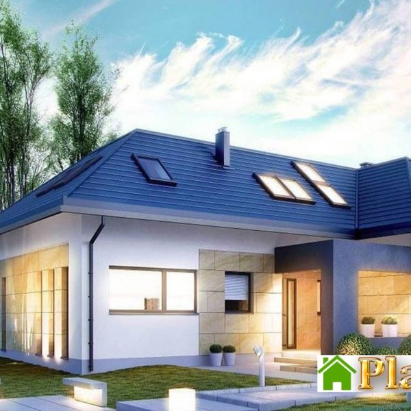 240. The project of a chic mansion with a unique layout