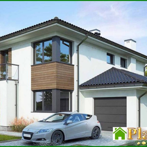 243. Chic house with glazed balconies and terraces