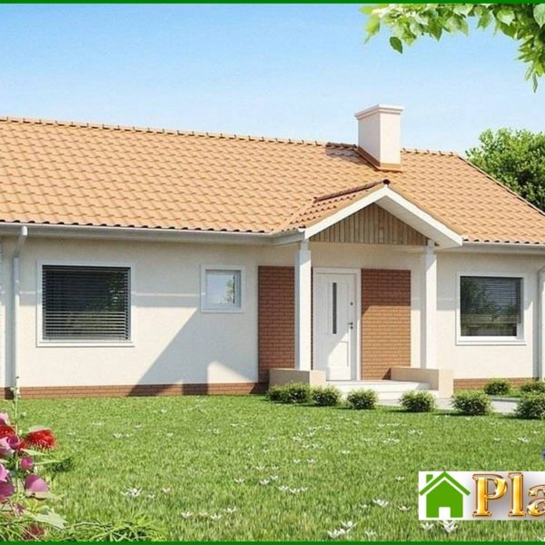 245. Single-storey house project without internal load-bearing walls