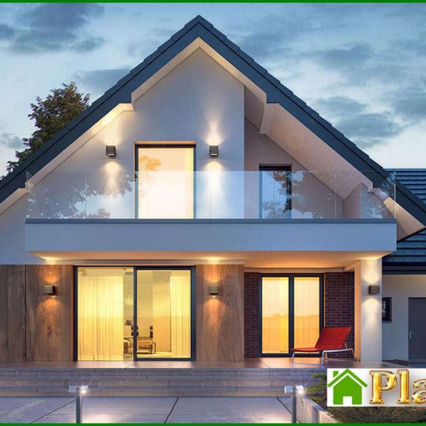 251. Project of a modern house with an attic