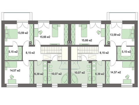 272. The project of a two-story townhouse