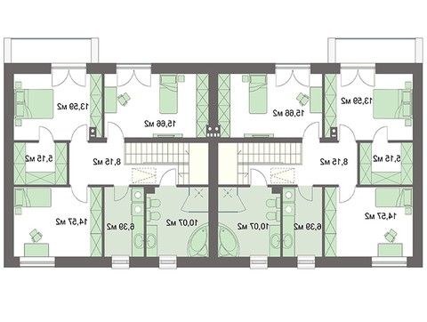 272. The project of a two-story townhouse