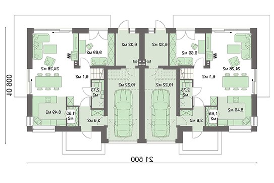 272. The project of a two-story townhouse