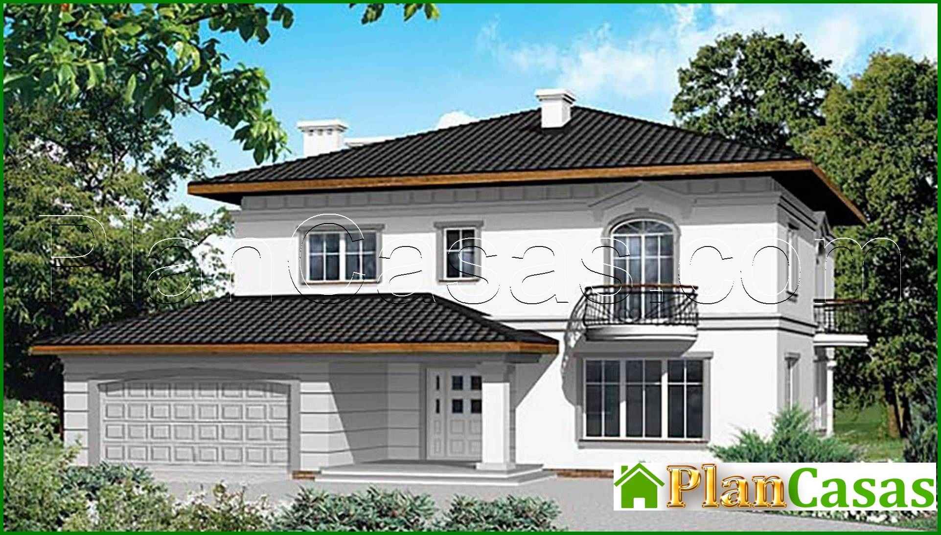 284. The project of a classic two-story mansion