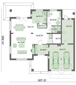 284. The project of a classic two-story mansion
