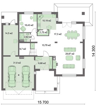 284. The project of a classic two-story mansion