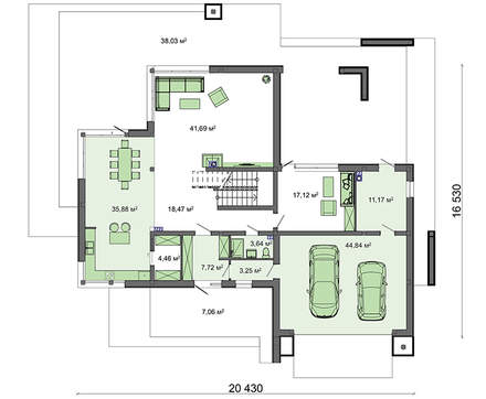 287. Modern Art Nouveau house with sauna on the second floor