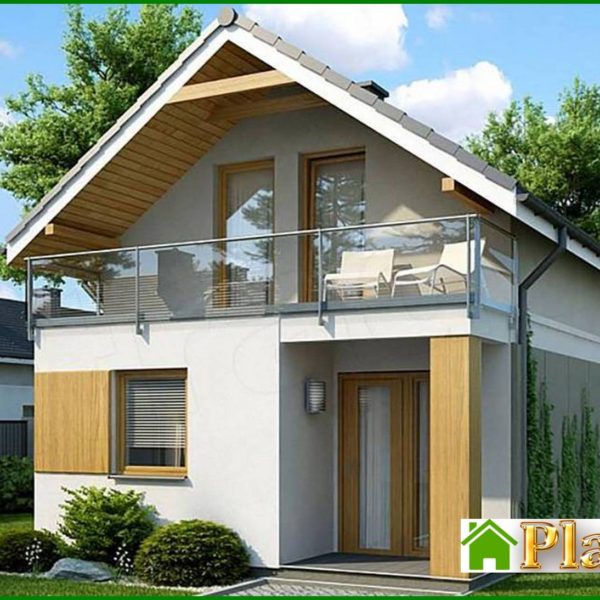 293. Two-story house with balconies for a narrow plot