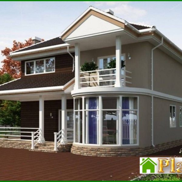 300. Stylish unusual two-story mansion