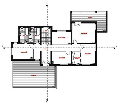 312. Architectural project of a two-story modern holiday home