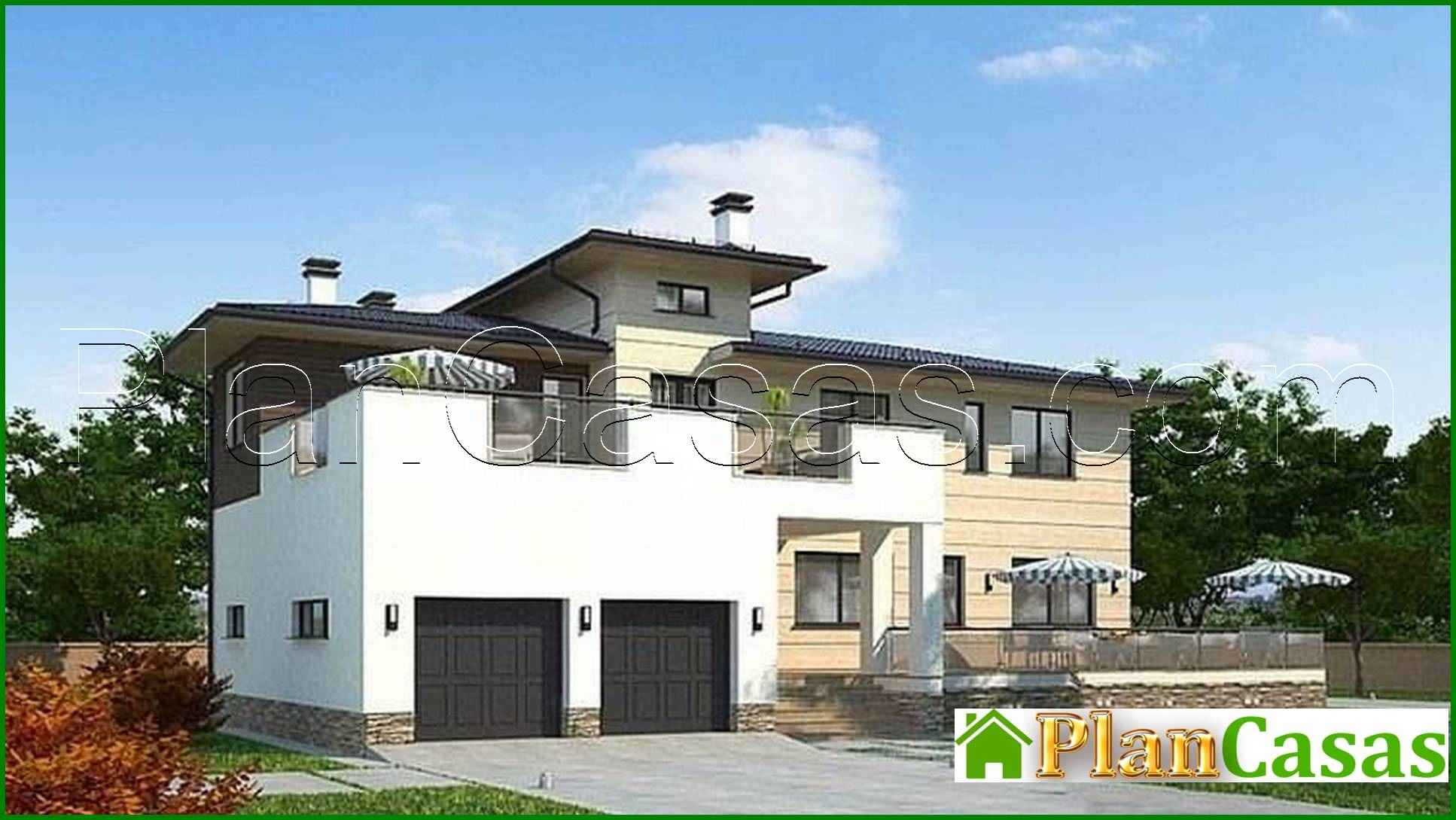 312. Architectural project of a two-story modern holiday home