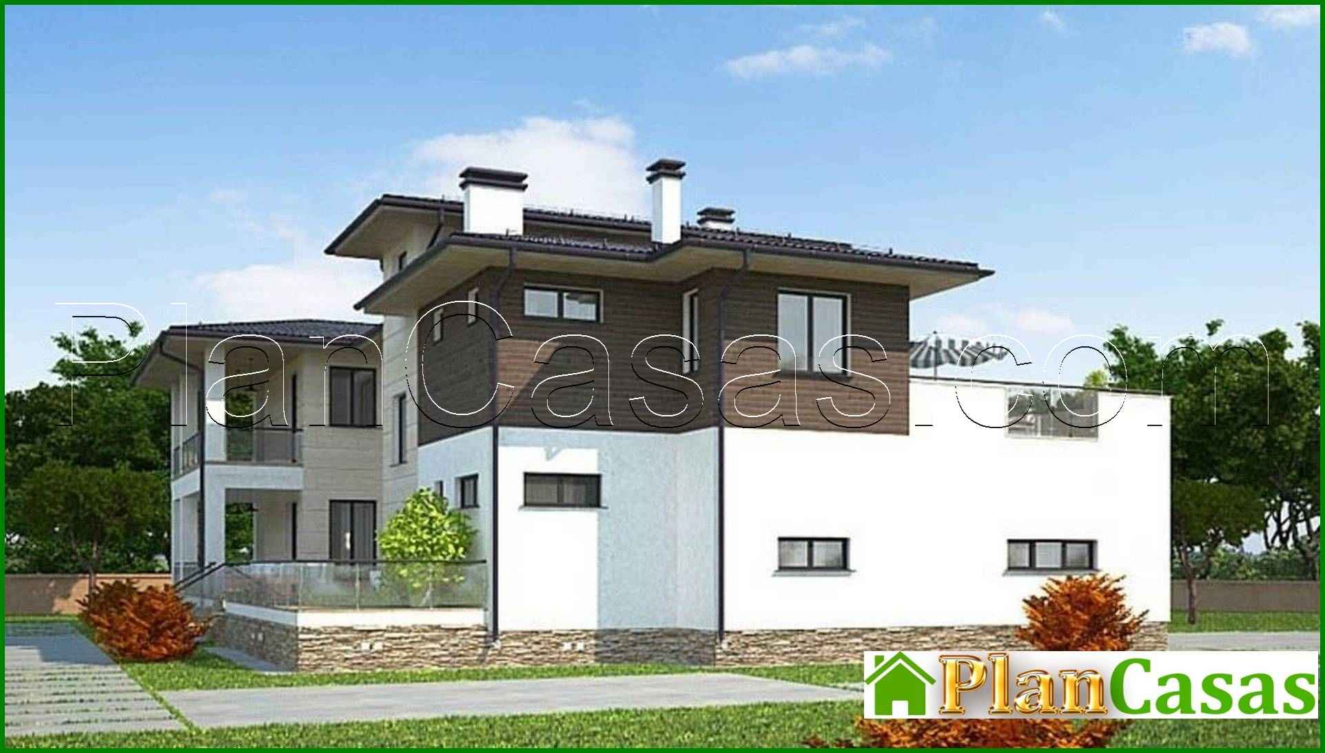 312. Architectural project of a two-story modern holiday home