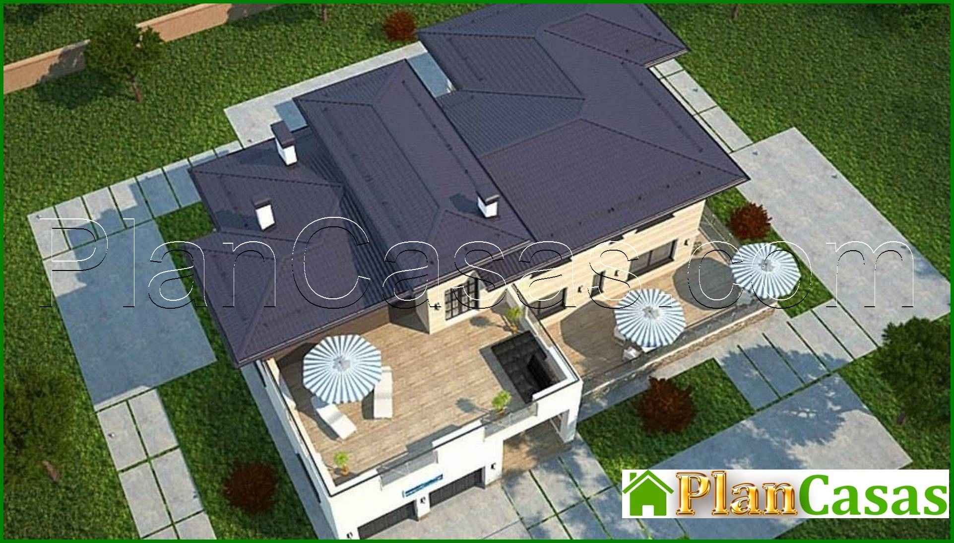 312. Architectural project of a two-story modern holiday home