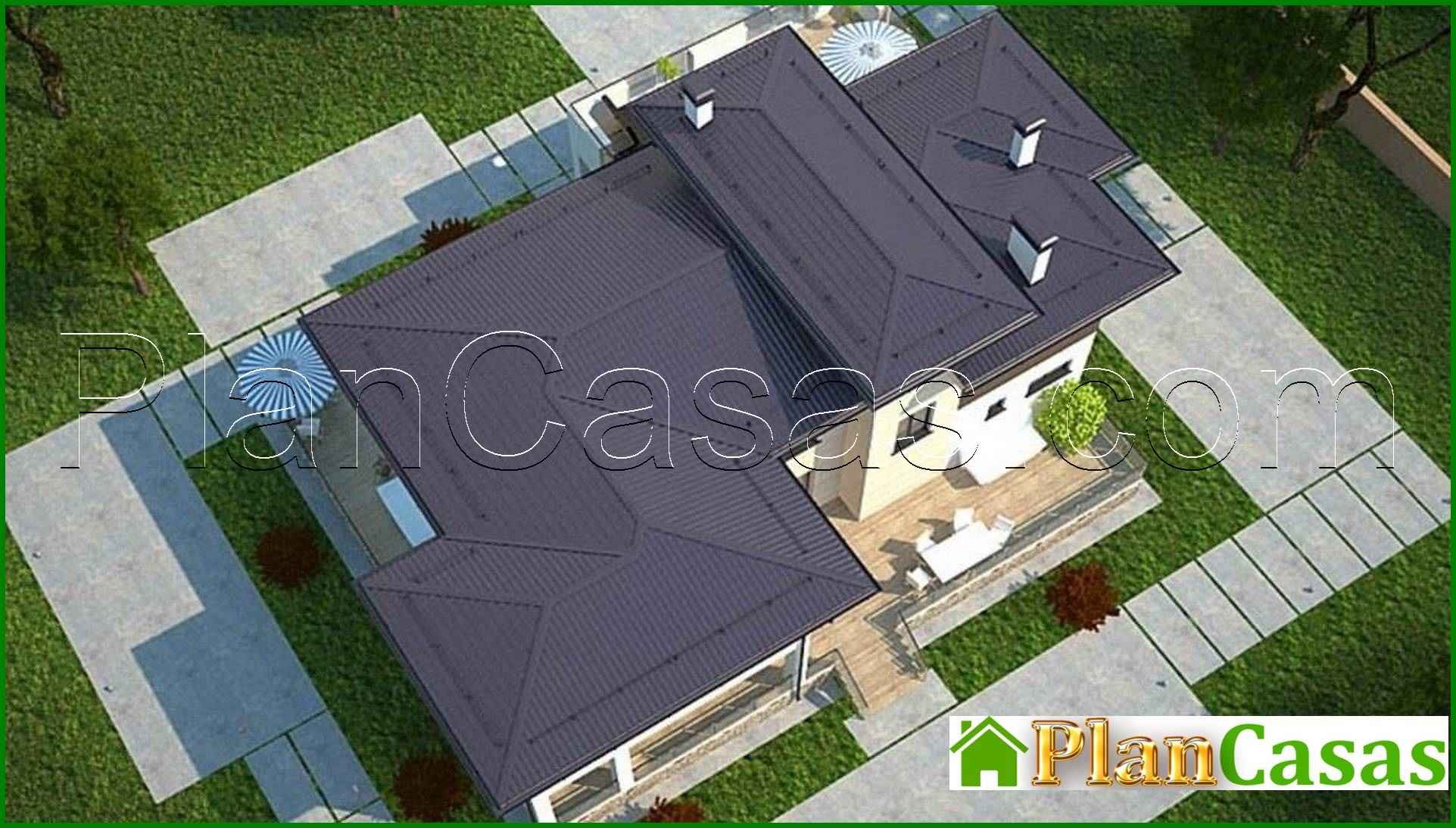 312. Architectural project of a two-story modern holiday home