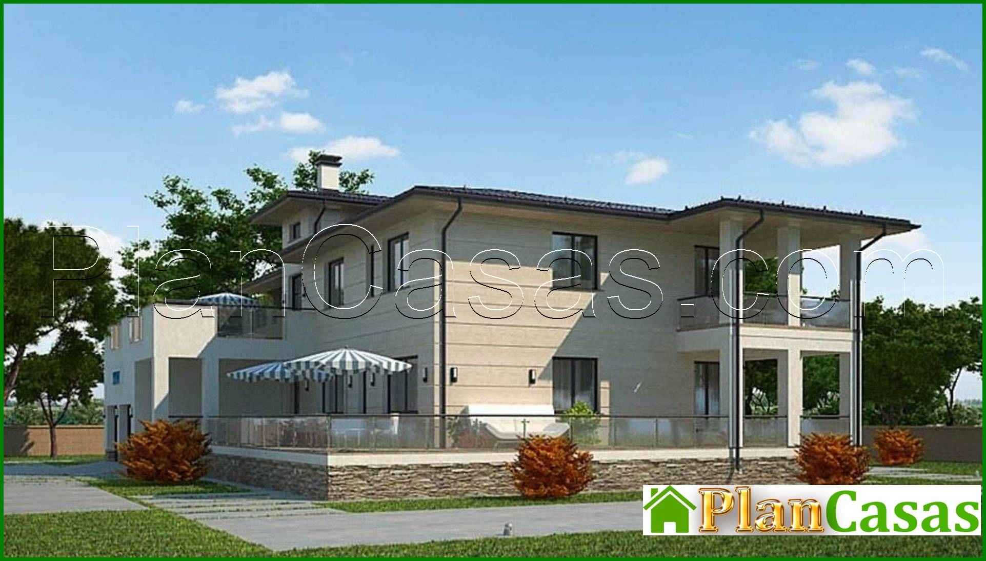 312. Architectural project of a two-story modern holiday home