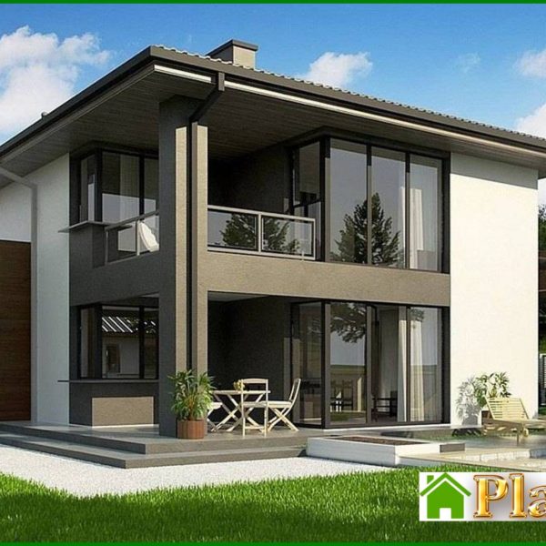 316. Two-storey cottage with large panoramic windows and a spacious terrace