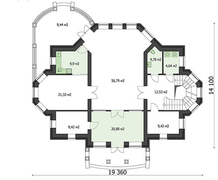 318. The project of a four-story mansion