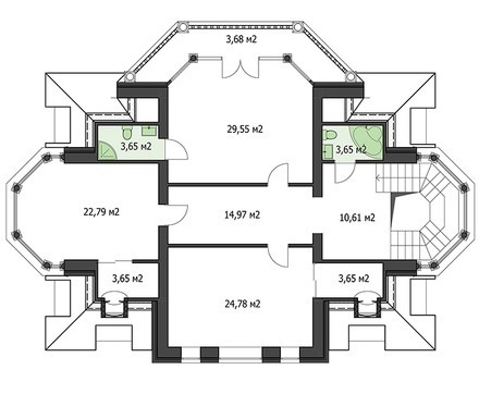 318. The project of a four-story mansion