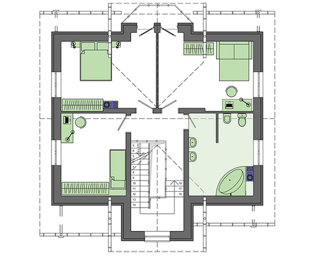 323. The project of a cozy house 11 x 11
