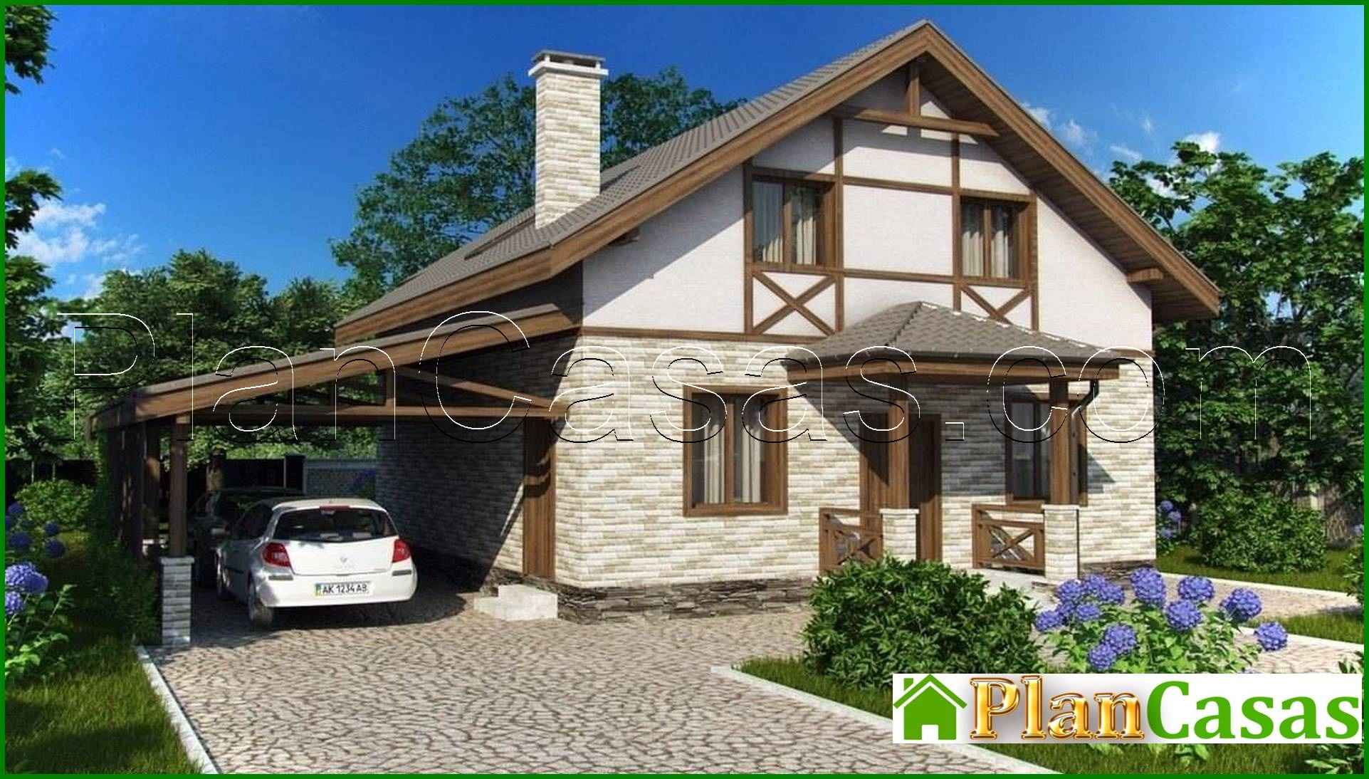 324. Compact house 8 * 9 of the European style
