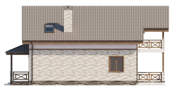 324. Compact house 8 * 9 of the European style