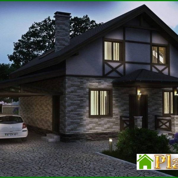 324. Compact house 8 * 9 of the European style