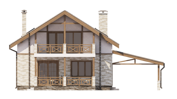 324. Compact house 8 * 9 of the European style