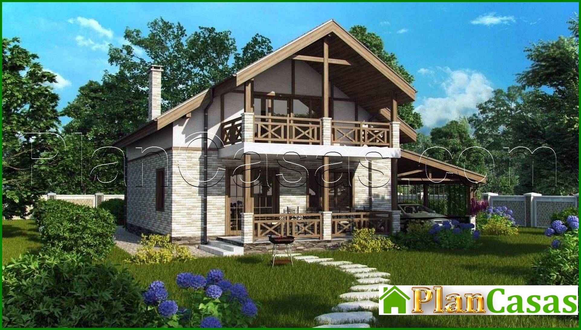 324. Compact house 8 * 9 of the European style