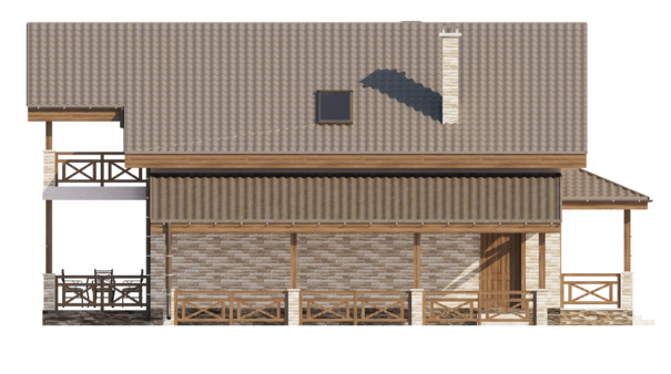 324. Compact house 8 * 9 of the European style