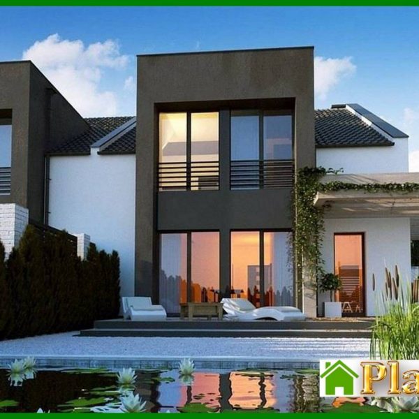 341. Cottage with elements of cubism in architecture