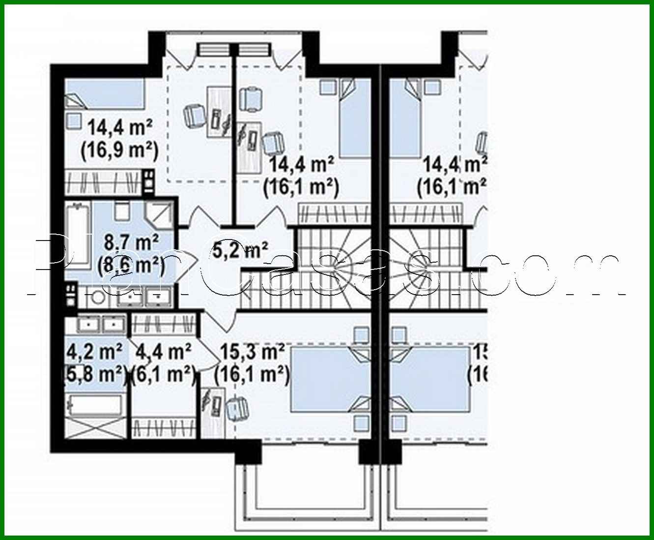 341. Cottage with elements of cubism in architecture