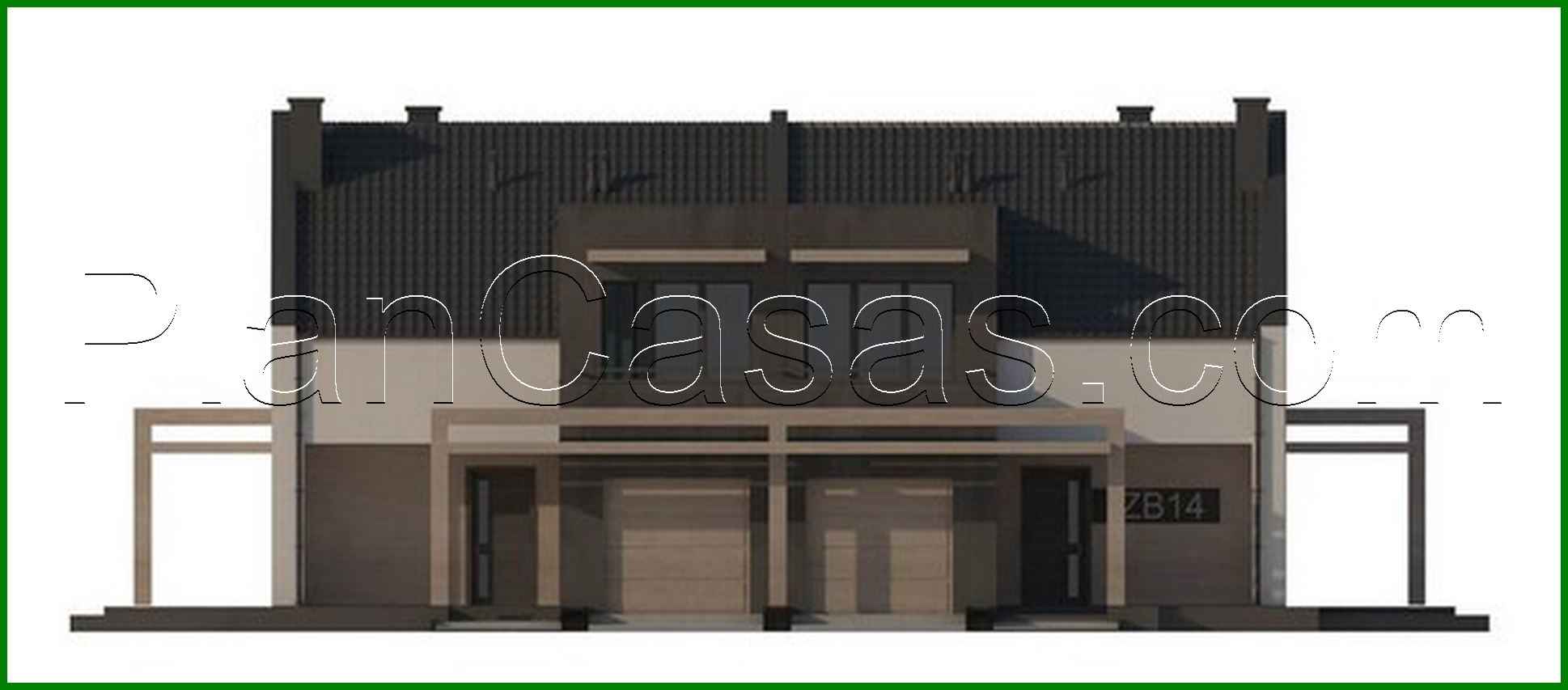 341. Cottage with elements of cubism in architecture