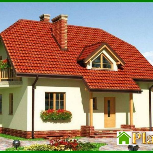 350. A project of a beautiful country house with an area of ​​200 m²