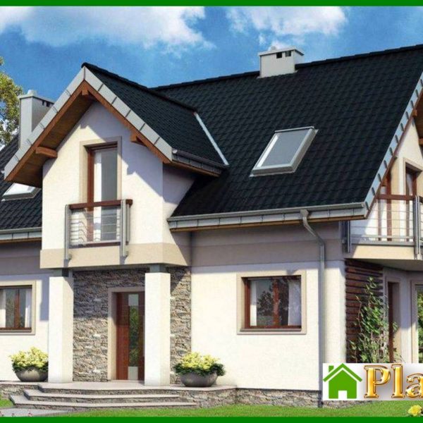 376. Traditional house project with attic up to 150 m²