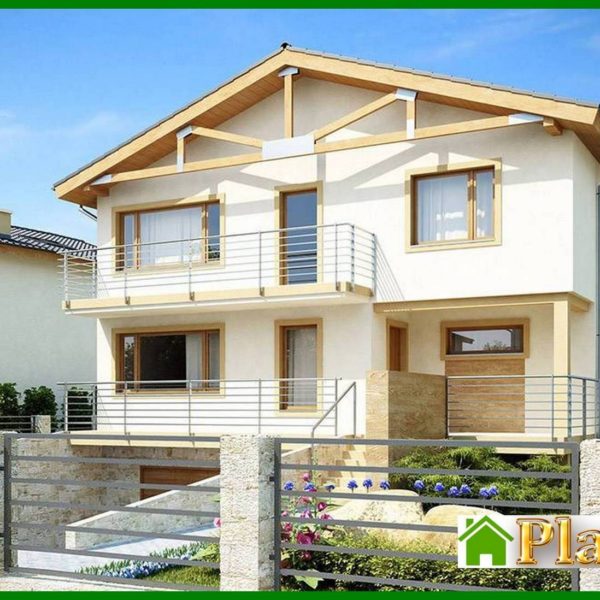 379. The project of a two-story house with a basement