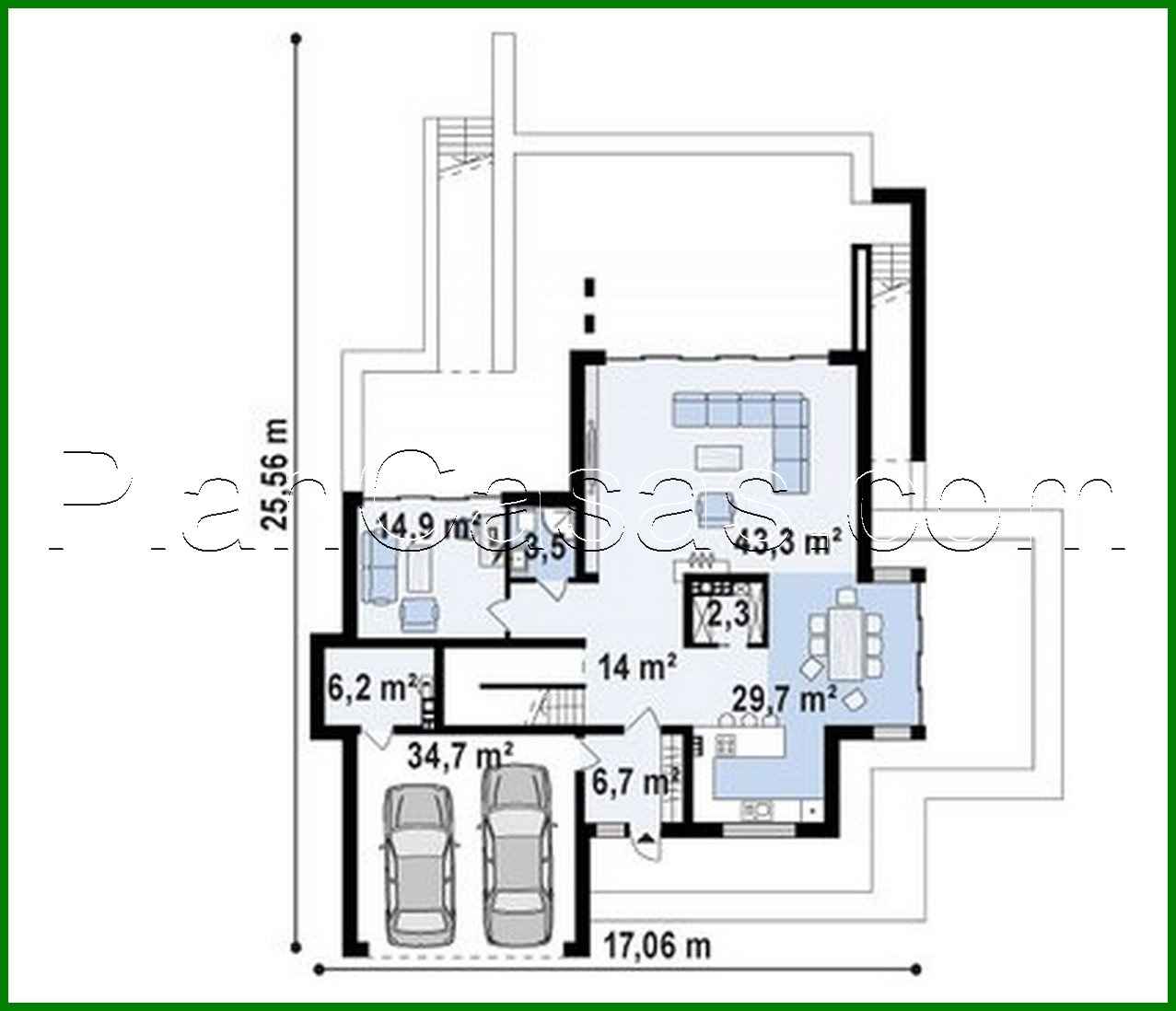 387. Small cottage for a sloping plot
