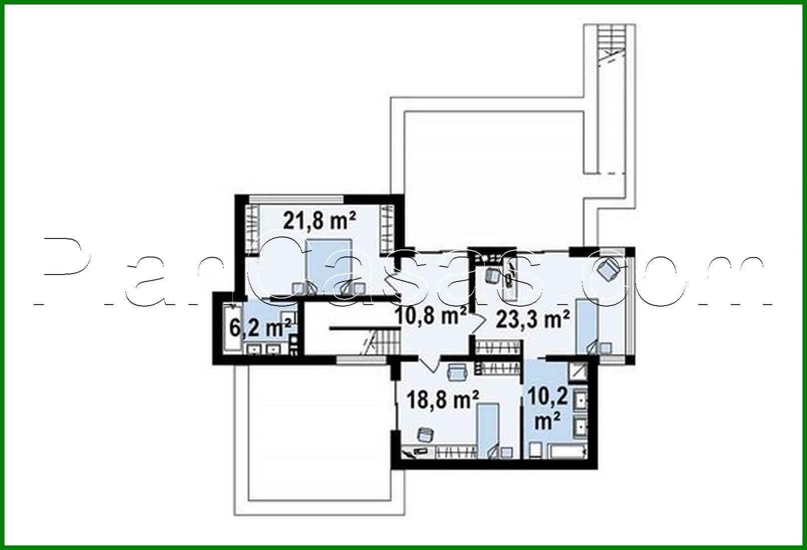387. Small cottage for a sloping plot
