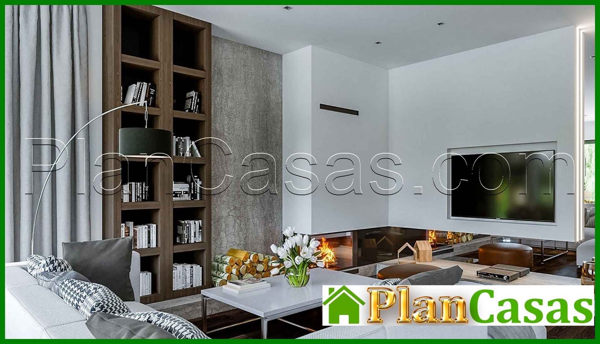 400. Beautiful project of a two-story house in the style of minimalism