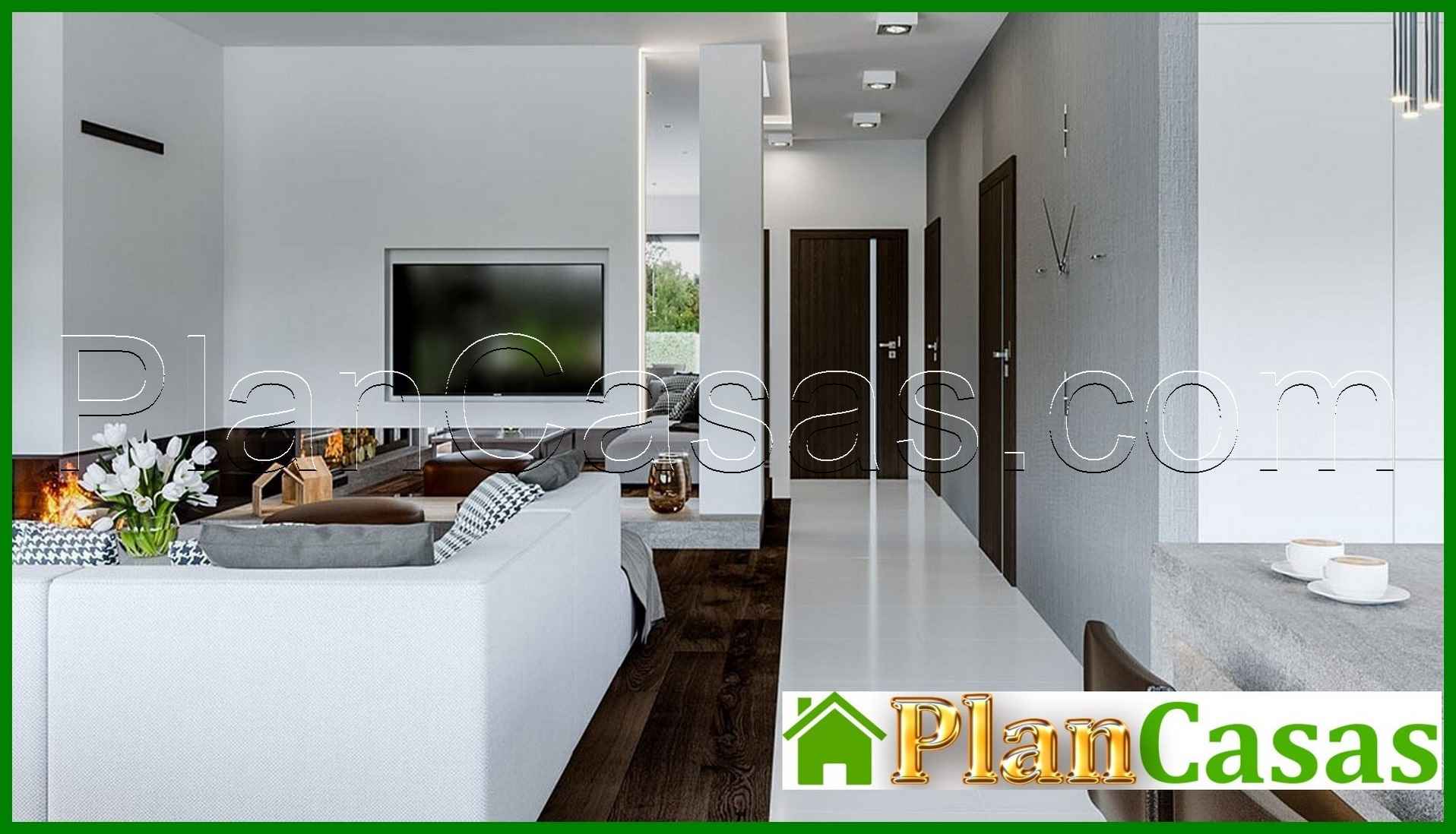 400. Beautiful project of a two-story house in the style of minimalism