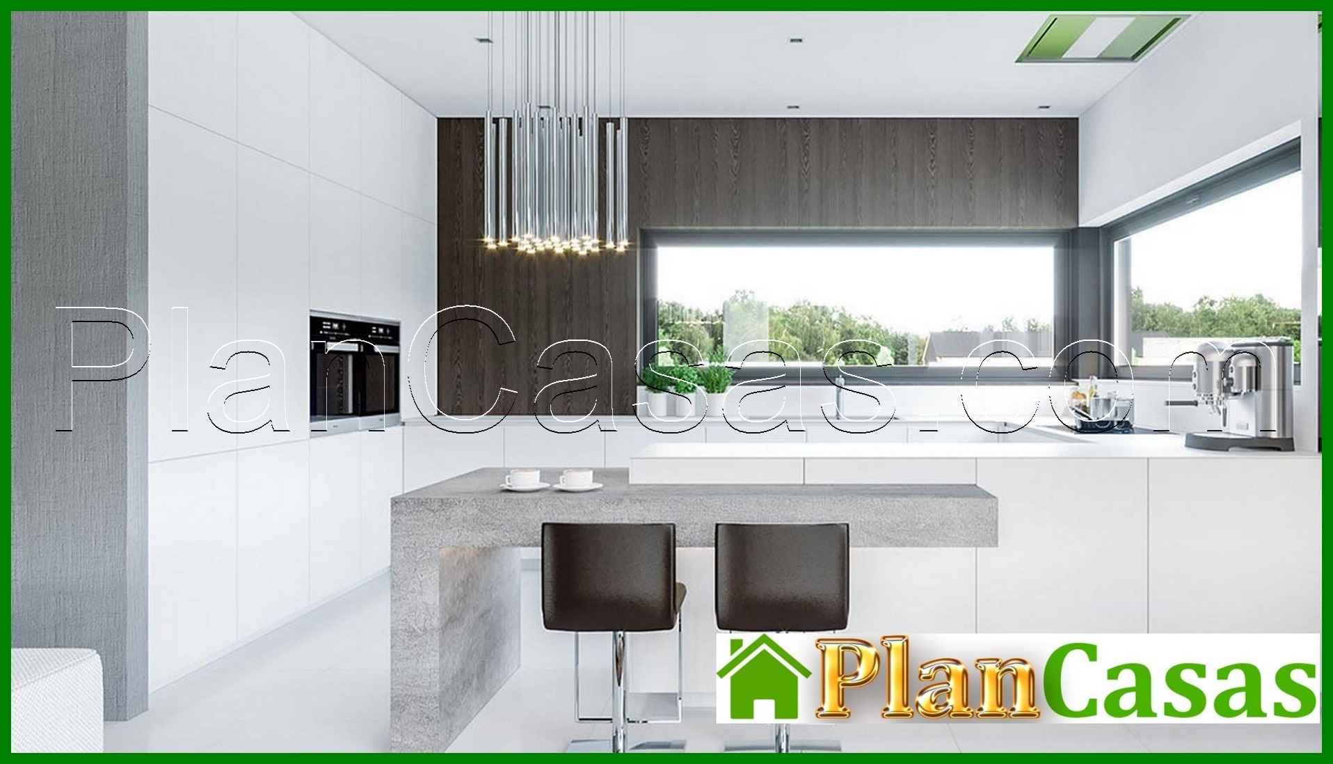 400. Beautiful project of a two-story house in the style of minimalism