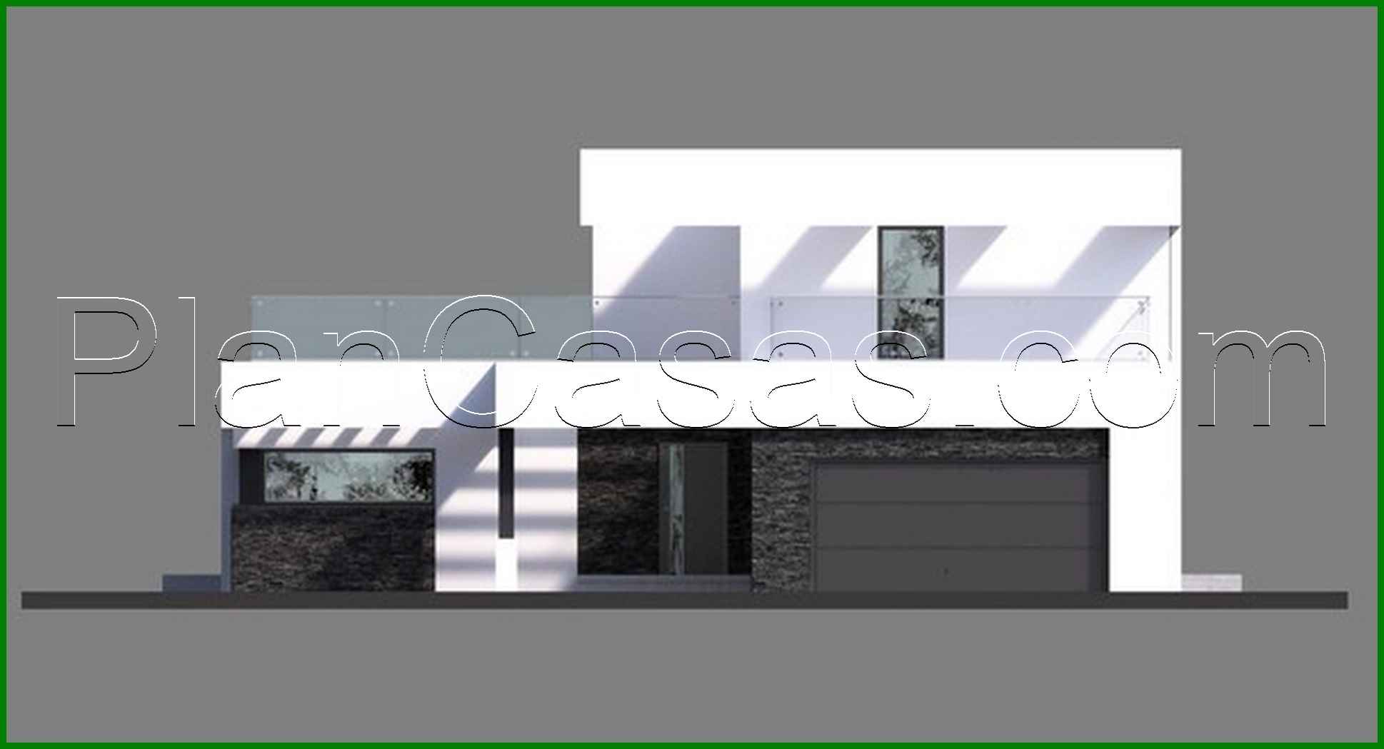 400. Beautiful project of a two-story house in the style of minimalism