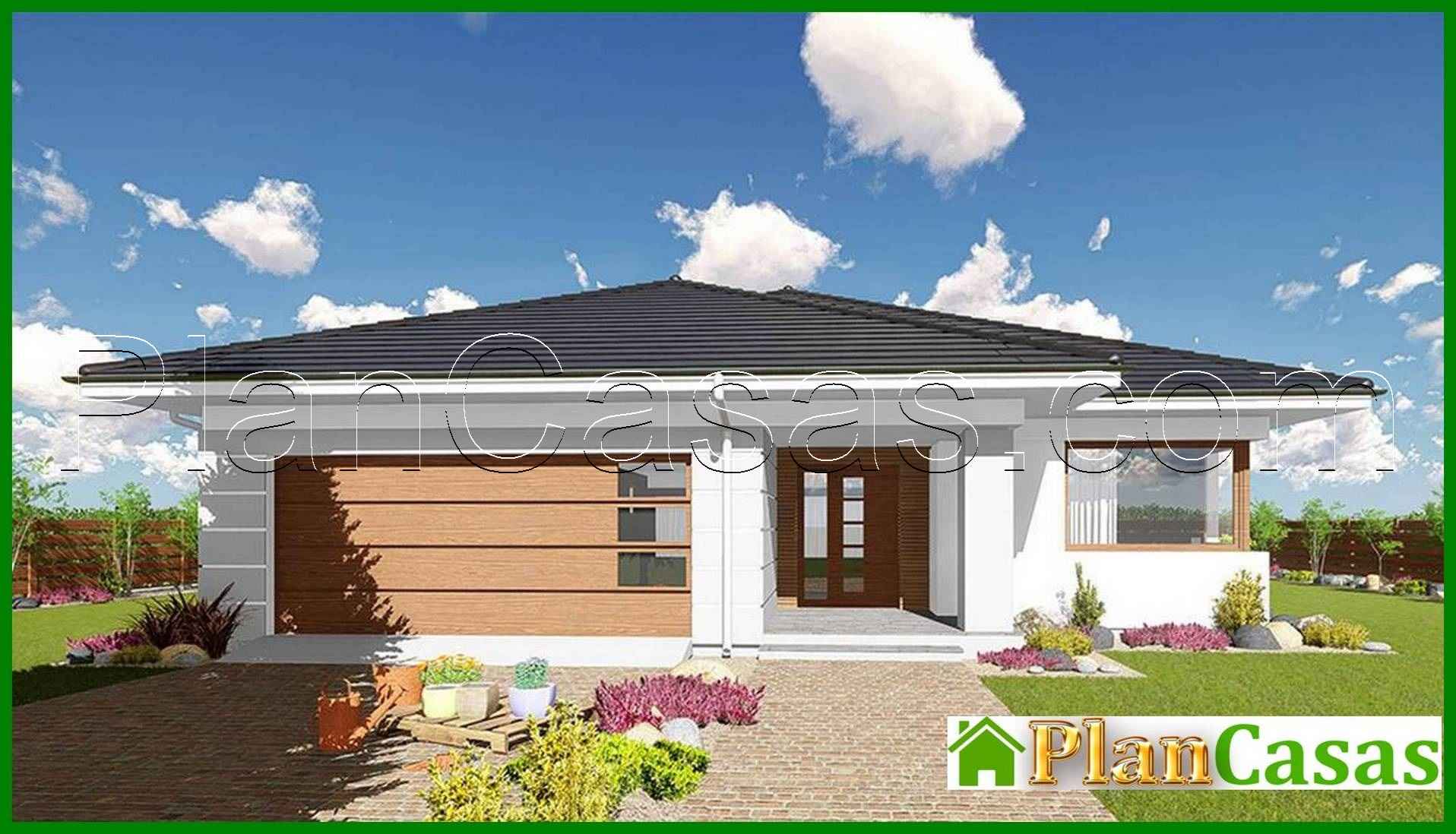 407. Spacious one-story residential building with a living room in the center