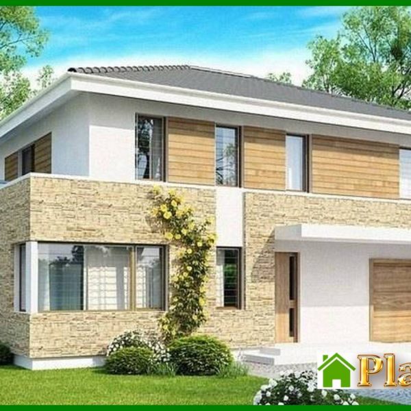 408. The project of a modern two-story cottage 408. The project of a modern two-story cottage