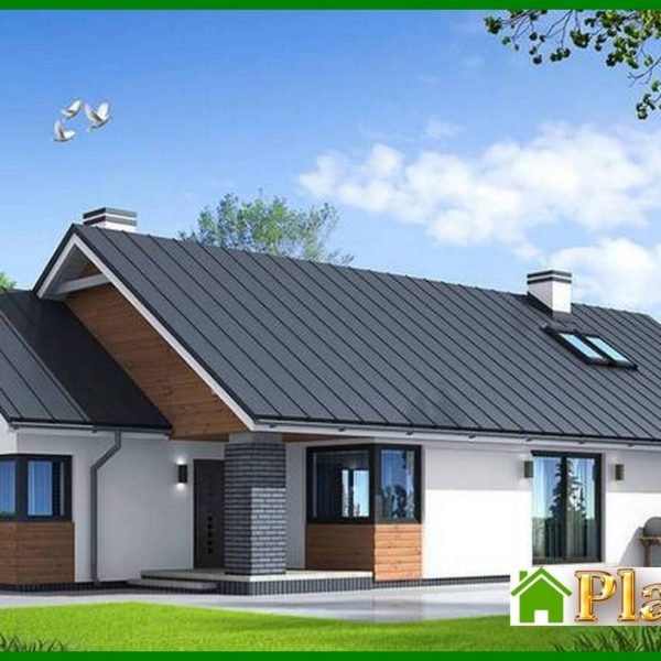 412. Stylish two-story country house with a garage