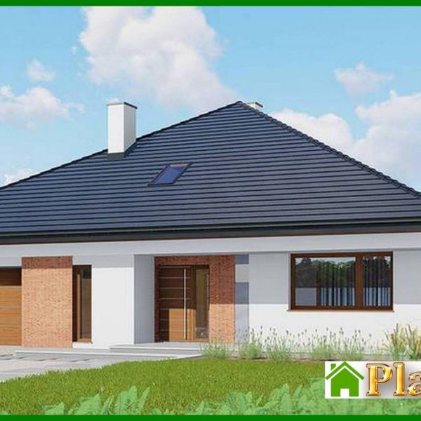 420. Attractive one-story country house with a garage