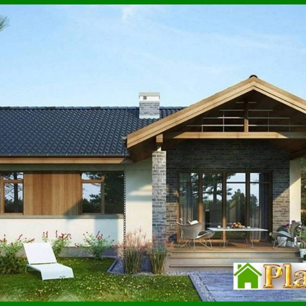 423. One-Floor Three-Bedroom Country House